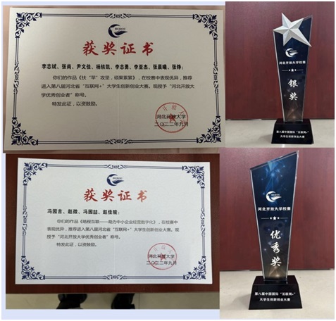 喜报：乐竞在线注册获河北开放大学第八届“互联网+”  大学生创新创业大赛“优秀组织奖”